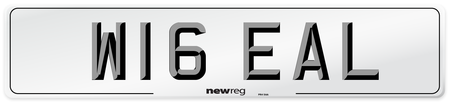 W16 EAL Number Plate from New Reg